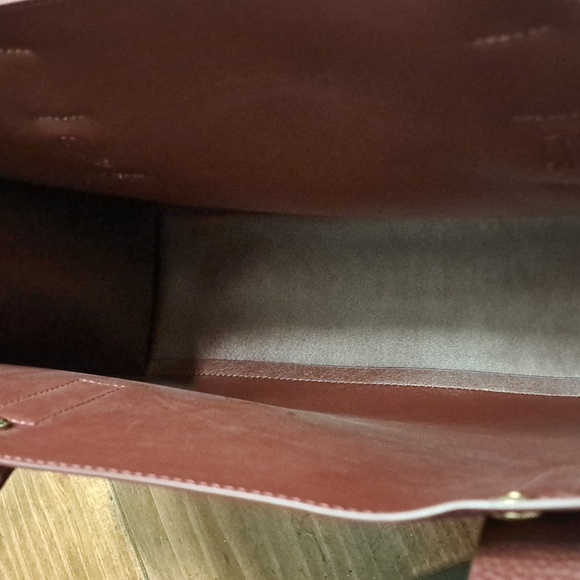 Rachel Zoe Burgundy Tote Bag VEGAN LEATHER WITH TAGS - Picture 8 of 13